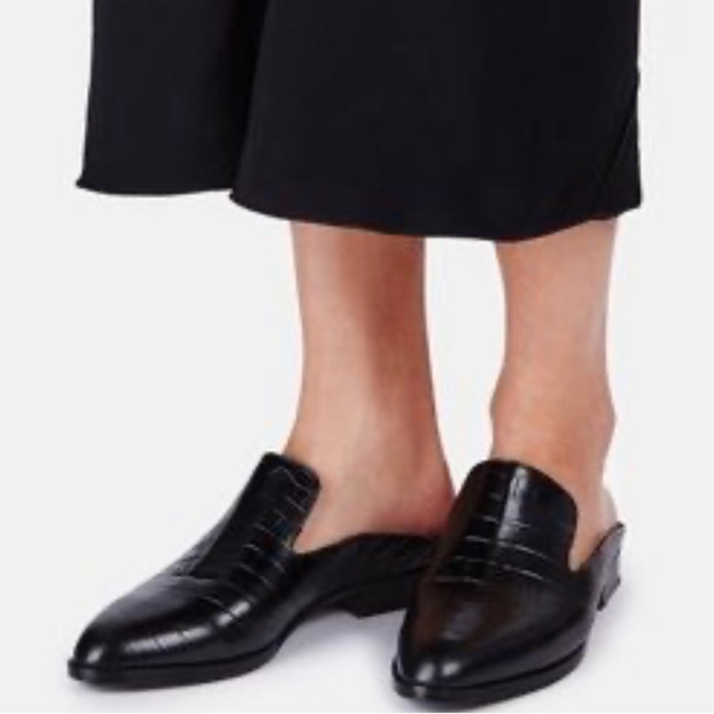 Robert Clergerie - Alice Mules - black croc